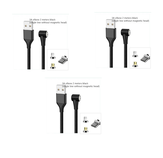 Compatible with Apple , Magnetic USB Cable Fast Charging Micro USB Type C Data Wire Cord Magnet Charger Mobile Phone Cable - Image 29