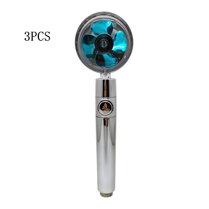Propeller Driven Shower Head With Stop Button And Cotton Filter Turbocharged High Pressure Handheld Shower Nozzle - Image 15