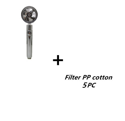 Propeller Driven Shower Head With Stop Button And Cotton Filter Turbocharged High Pressure Handheld Shower Nozzle - Image 14