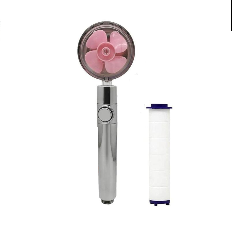 Propeller Driven Shower Head With Stop Button And Cotton Filter Turbocharged High Pressure Handheld Shower Nozzle - Image 27