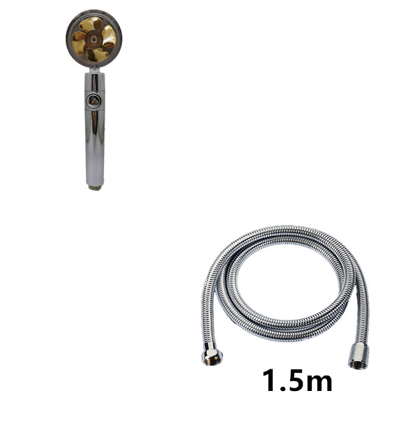 Propeller Driven Shower Head With Stop Button And Cotton Filter Turbocharged High Pressure Handheld Shower Nozzle - Image 37