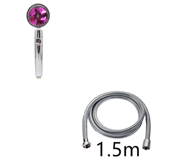 Propeller Driven Shower Head With Stop Button And Cotton Filter Turbocharged High Pressure Handheld Shower Nozzle - Image 47