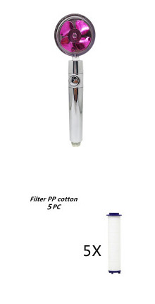 Propeller Driven Shower Head With Stop Button And Cotton Filter Turbocharged High Pressure Handheld Shower Nozzle - Image 39