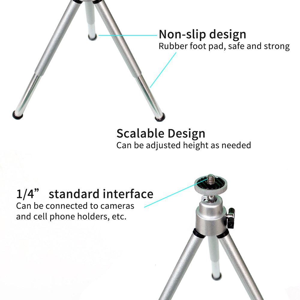 Compatible WithApple, Compatible WithApple , Universal Mini Flexible Tripod Stand ForCanonNikon Digital Cameras Camcorder - Image 6
