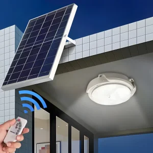LED Solar Ceiling Light Pendant Light Outdoor Indoor Solar-Power Lamp with Line Corridor Light for Garden Decoration Fixture