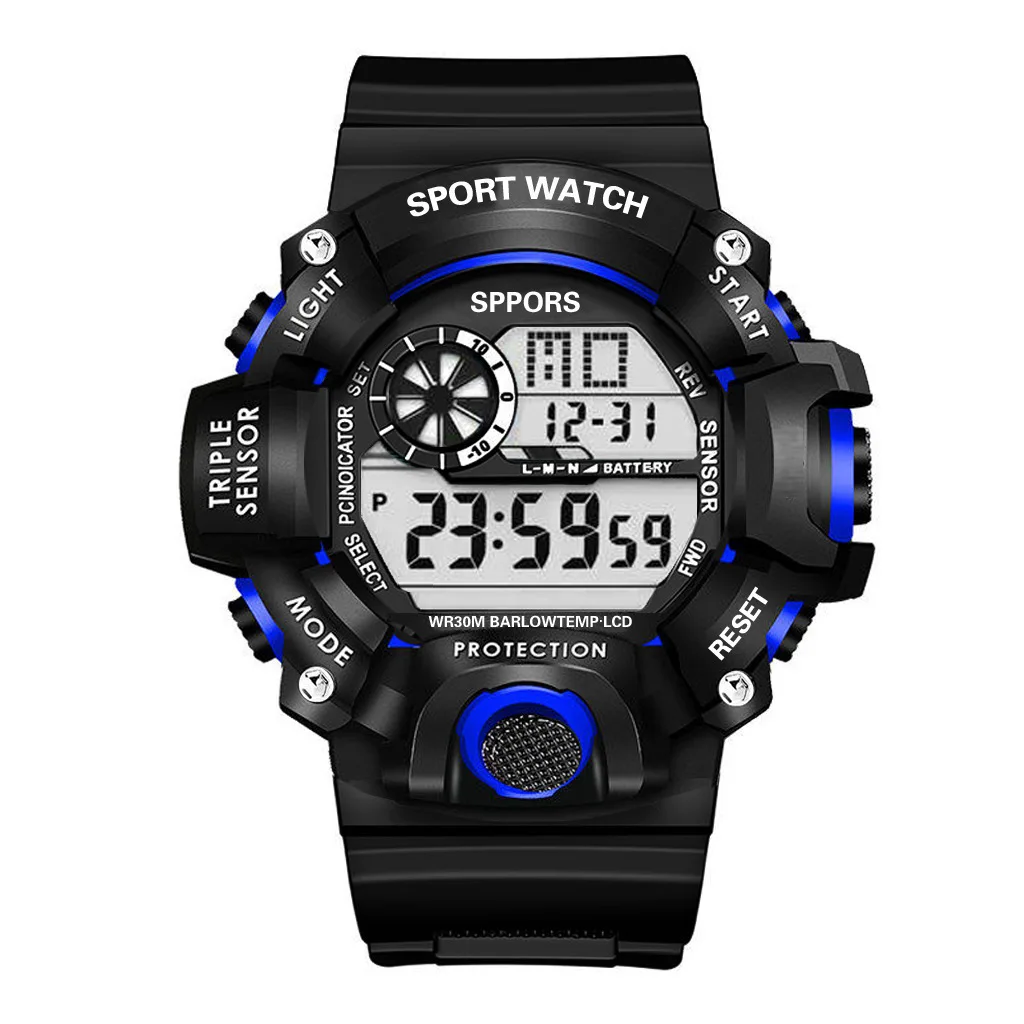 YIKAZE Y73 Men's Watch Digital Sports Electronic Wristwatch Multifunctional Waterproof Luminous Alarm Male's Sports Watch Clock - Image 11