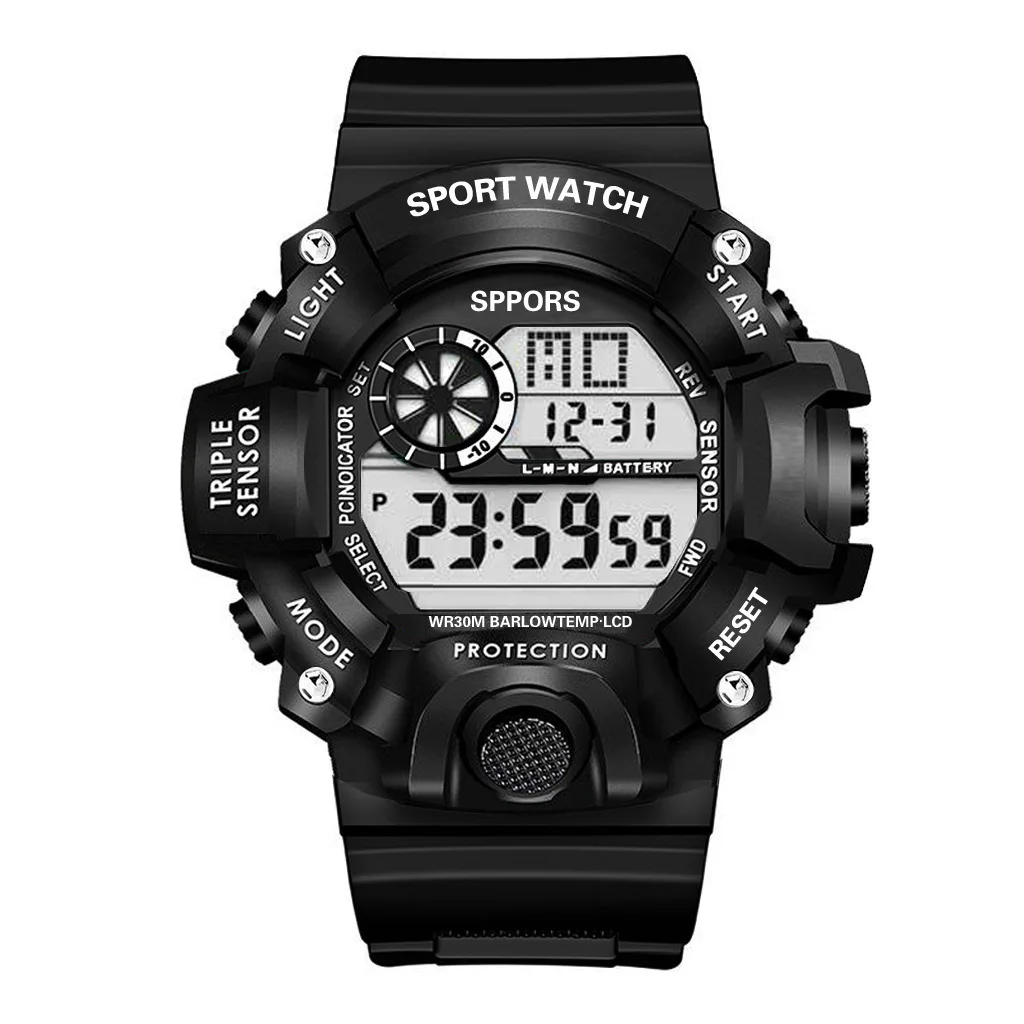 YIKAZE Y73 Men's Watch Digital Sports Electronic Wristwatch Multifunctional Waterproof Luminous Alarm Male's Sports Watch Clock - Image 14