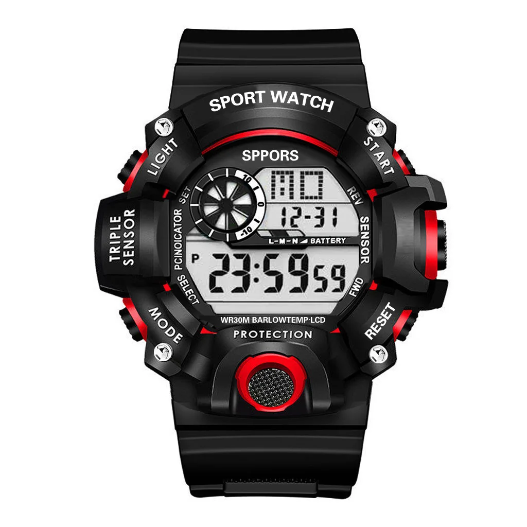 YIKAZE Y73 Men's Watch Digital Sports Electronic Wristwatch Multifunctional Waterproof Luminous Alarm Male's Sports Watch Clock - Image 10