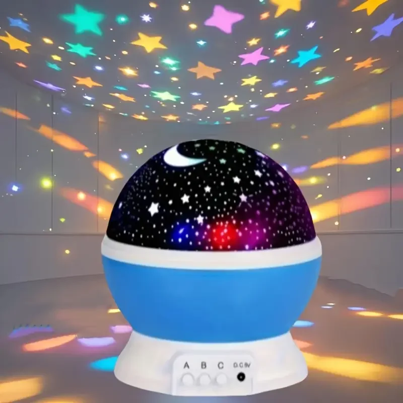 USB powered starry night light projector with moon and stars -360 ° rotatable, 9 color modes - Image 3