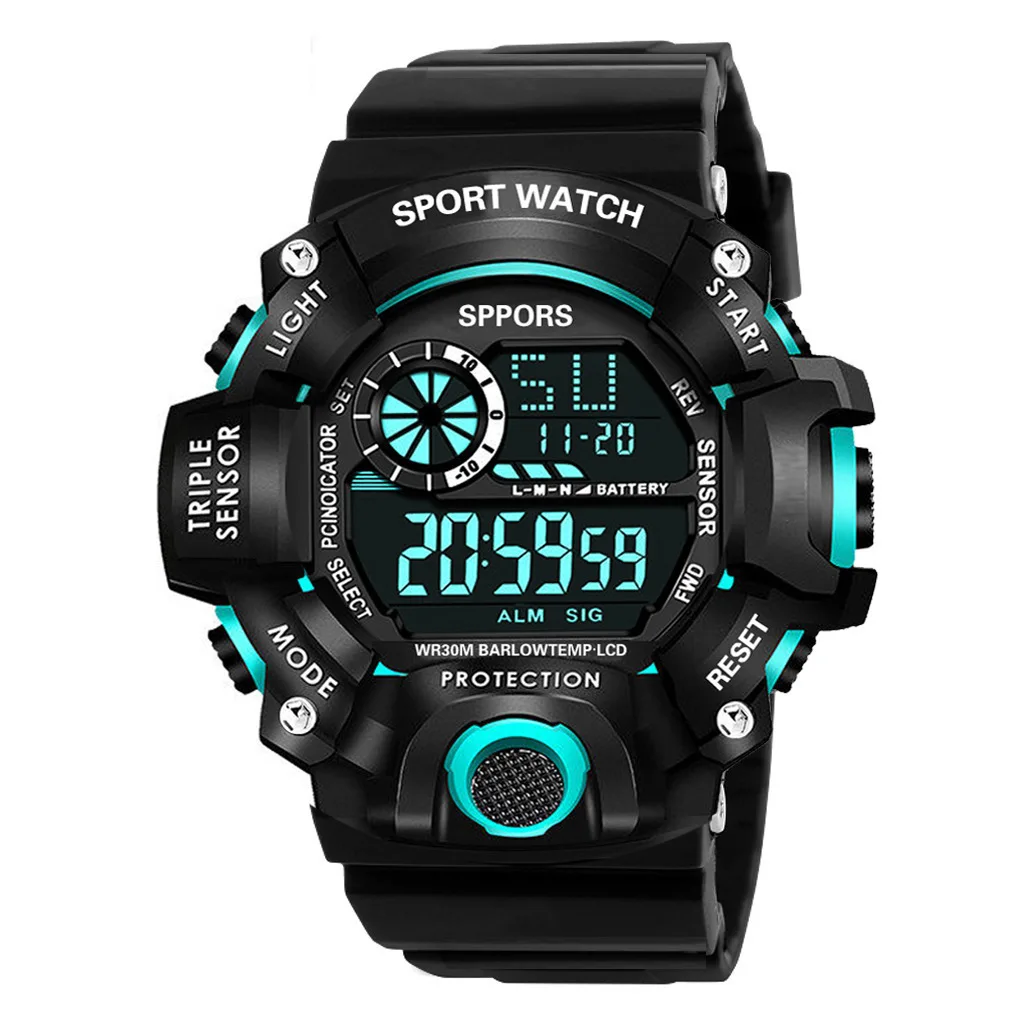 YIKAZE Y73 Men's Watch Digital Sports Electronic Wristwatch Multifunctional Waterproof Luminous Alarm Male's Sports Watch Clock - Image 8