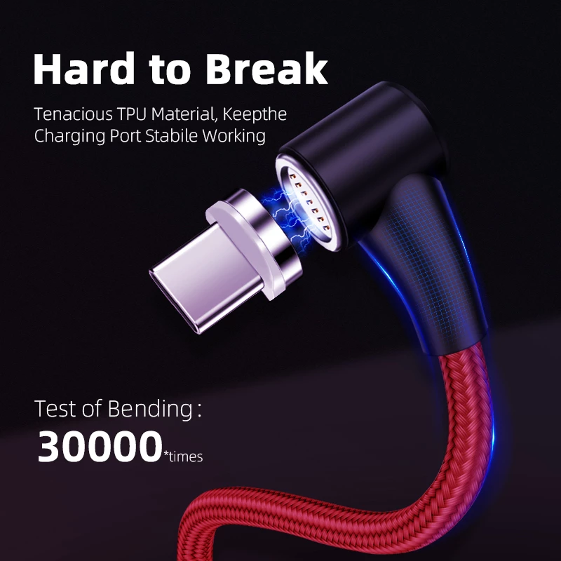Compatible with Apple , Magnetic USB Cable Fast Charging Micro USB Type C Data Wire Cord Magnet Charger Mobile Phone Cable - Image 2