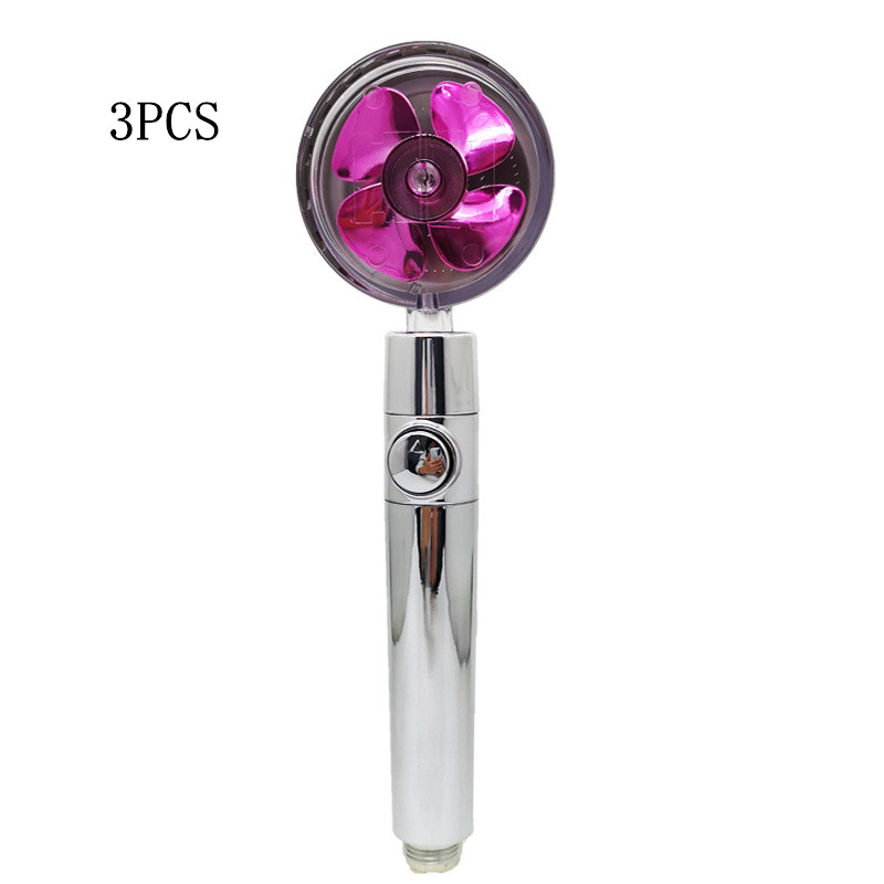 Propeller Driven Shower Head With Stop Button And Cotton Filter Turbocharged High Pressure Handheld Shower Nozzle - Image 17