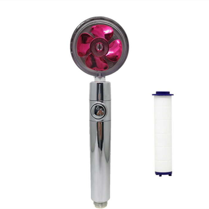 Propeller Driven Shower Head With Stop Button And Cotton Filter Turbocharged High Pressure Handheld Shower Nozzle - Image 29