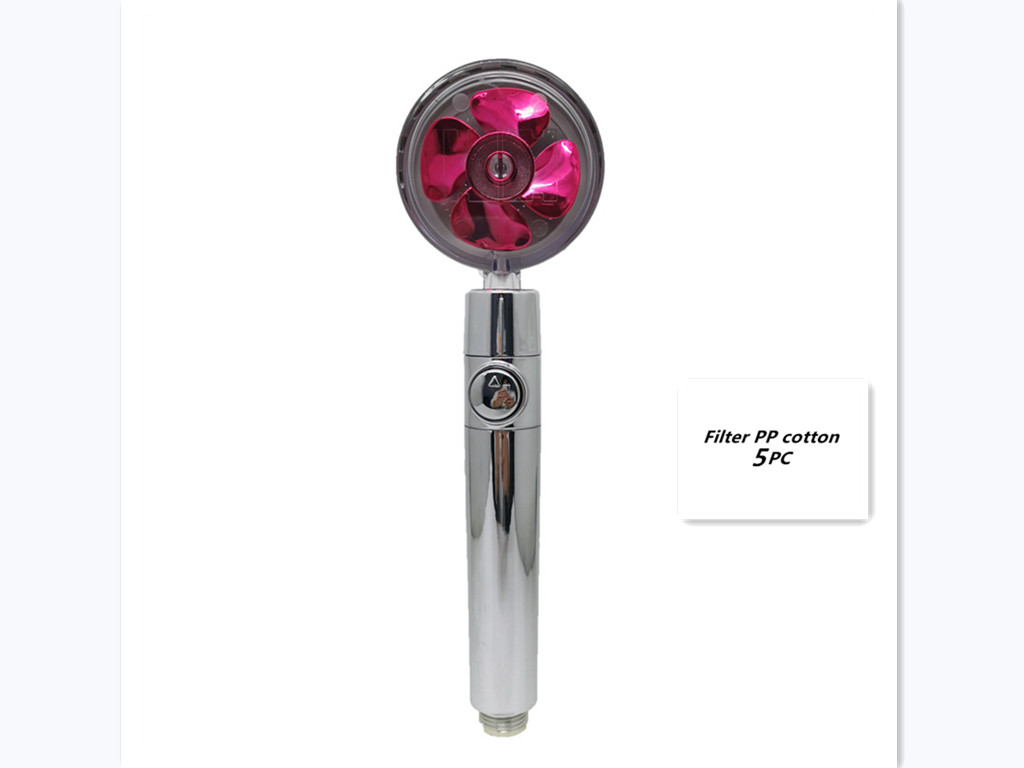 Propeller Driven Shower Head With Stop Button And Cotton Filter Turbocharged High Pressure Handheld Shower Nozzle - Image 21
