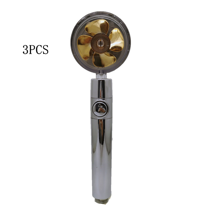 Propeller Driven Shower Head With Stop Button And Cotton Filter Turbocharged High Pressure Handheld Shower Nozzle - Image 16