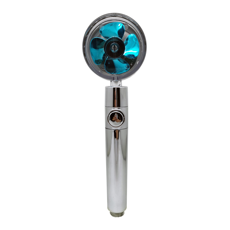 Propeller Driven Shower Head With Stop Button And Cotton Filter Turbocharged High Pressure Handheld Shower Nozzle - Image 11