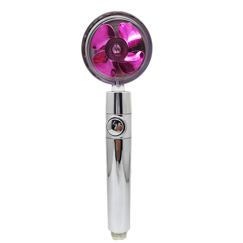 Propeller Driven Shower Head With Stop Button And Cotton Filter Turbocharged High Pressure Handheld Shower Nozzle - Image 13