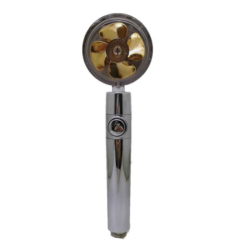Propeller Driven Shower Head With Stop Button And Cotton Filter Turbocharged High Pressure Handheld Shower Nozzle - Image 12