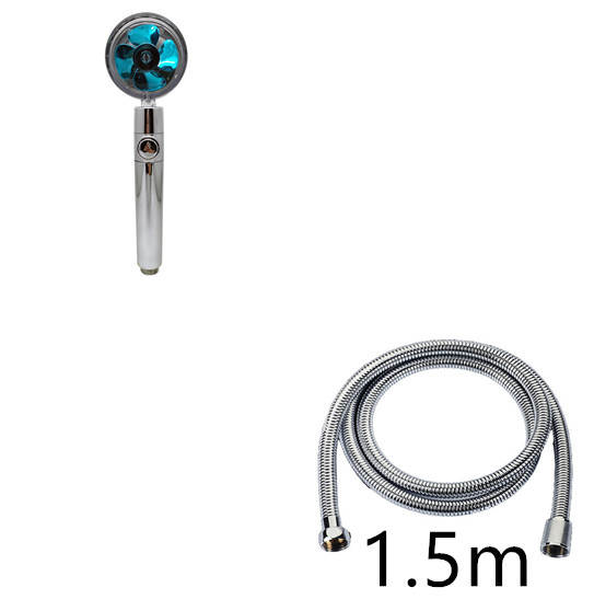 Propeller Driven Shower Head With Stop Button And Cotton Filter Turbocharged High Pressure Handheld Shower Nozzle - Image 46